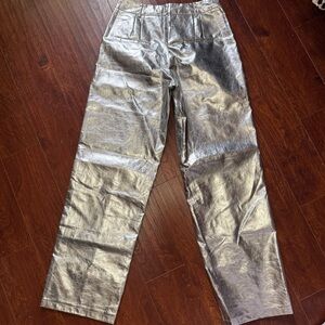 Silver Metallic Women's Pants